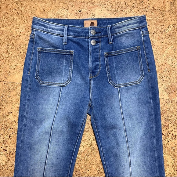 Driftwood Rosie Button-fly Pintuck Flare Jeans Sz 27 - Picture 5 of 15